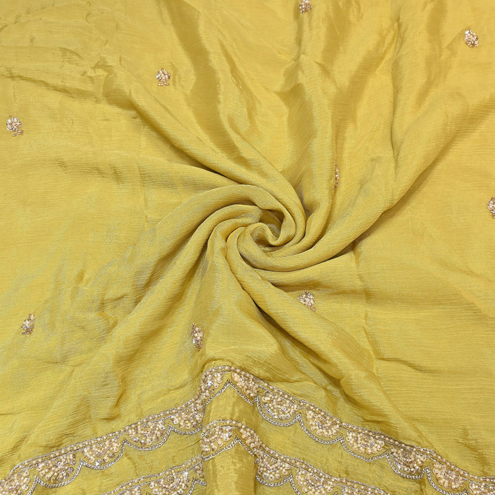 Chinon Moti & Sequence Embroidery Fabric | Designer Fabric - V2652C-2