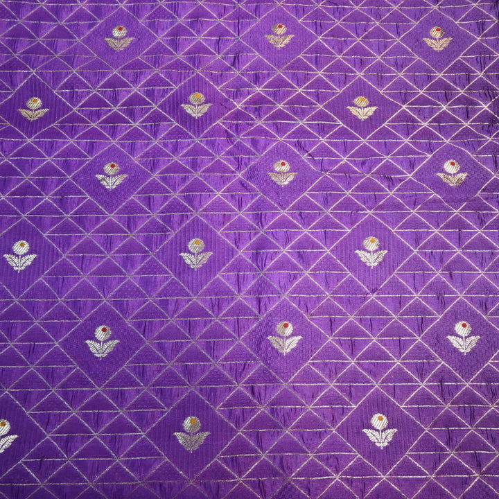Pure Chiniya Zari Jaal Brocade Fabric