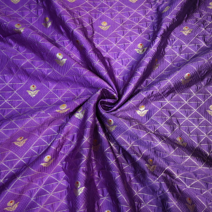 Pure Chiniya Zari Jaal Brocade Fabric