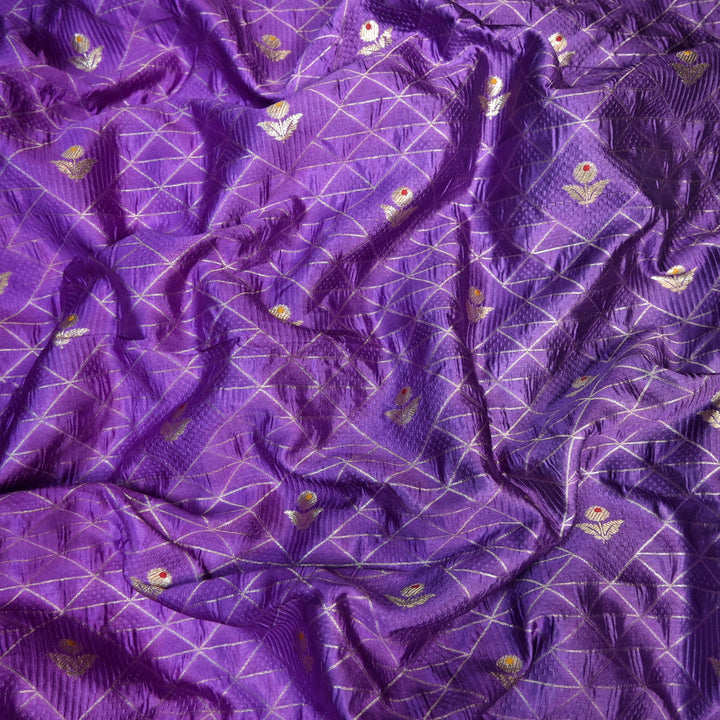 Pure Chiniya Zari Jaal Brocade Fabric