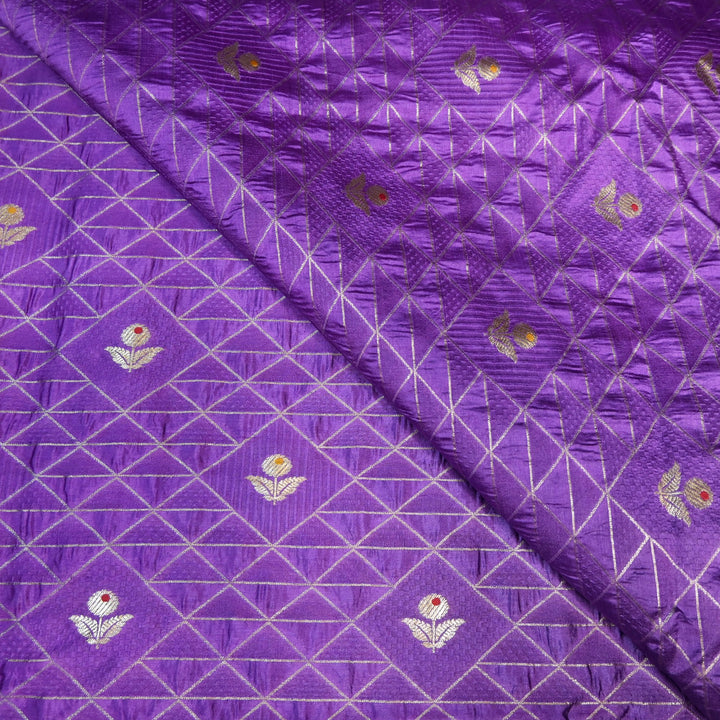 Pure Chiniya Zari Jaal Brocade Fabric