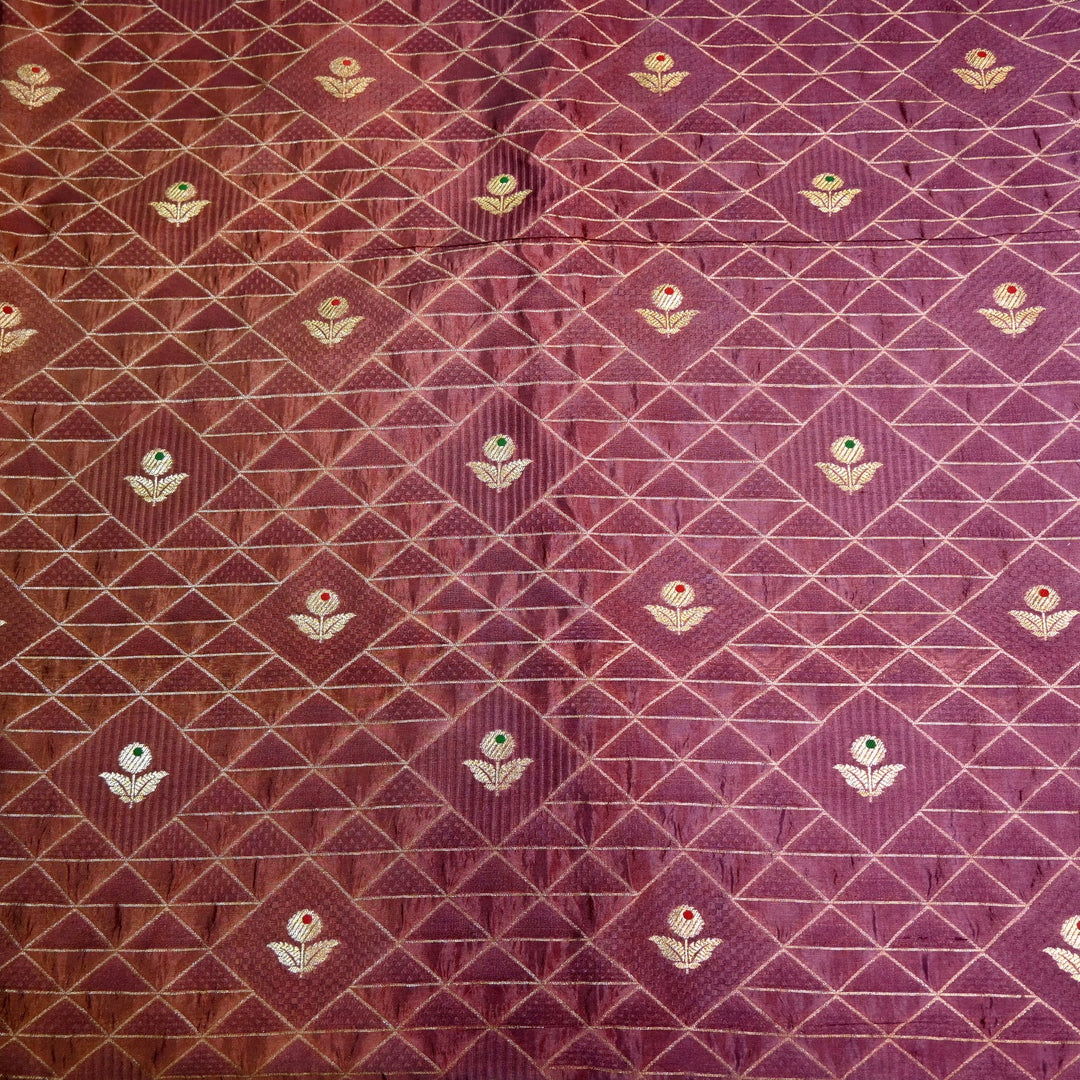 Pure Chiniya Zari Jaal Brocade Fabric