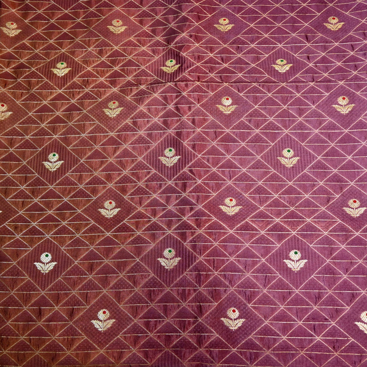 Pure Chiniya Zari Jaal Brocade Fabric