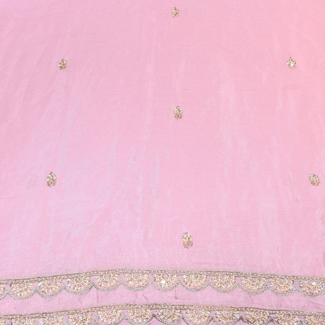Chinon Moti & Sequence Embroidery Fabric | Designer Fabric - V2652C-3