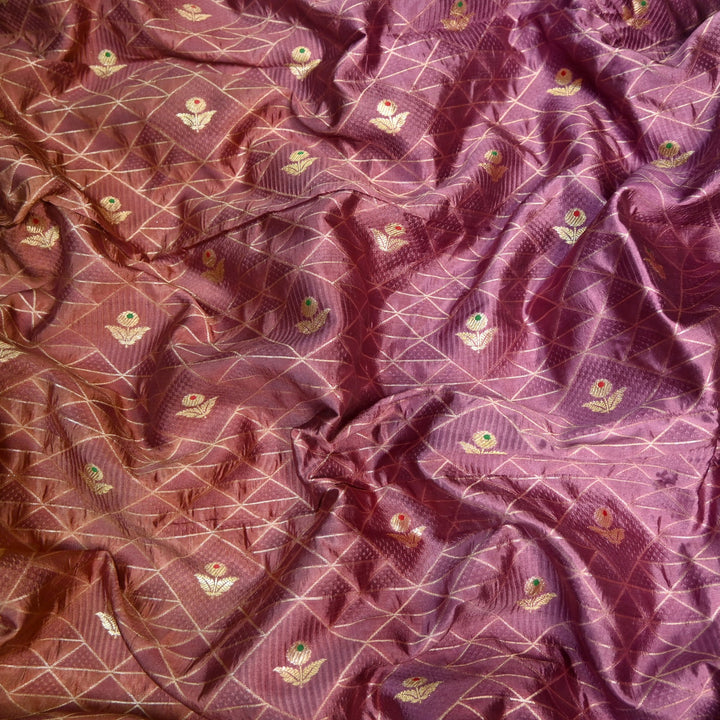 Pure Chiniya Zari Jaal Brocade Fabric