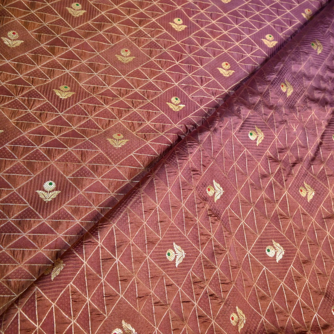 Pure Chiniya Zari Jaal Brocade Fabric