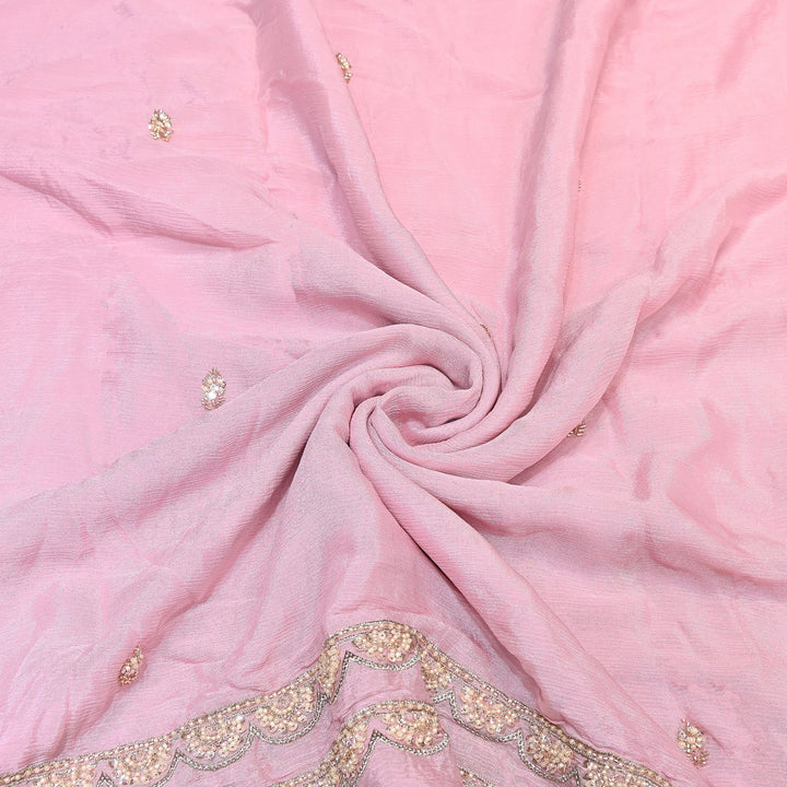 Chinon Moti & Sequence Embroidery Fabric | Designer Fabric - V2652C-3