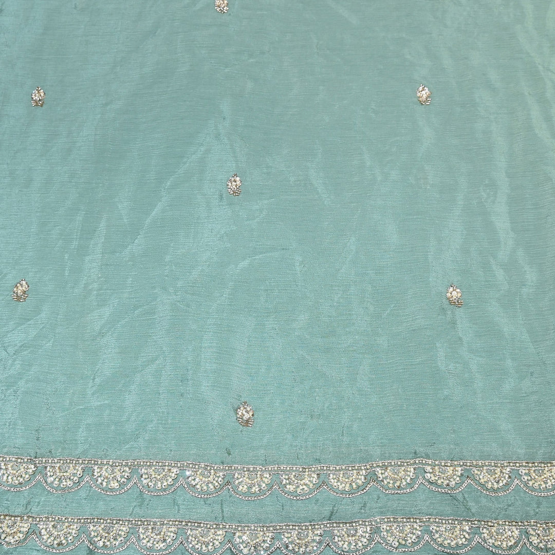 Chinon Moti & Sequence Embroidery Fabric | Designer Fabric - V2652C-4