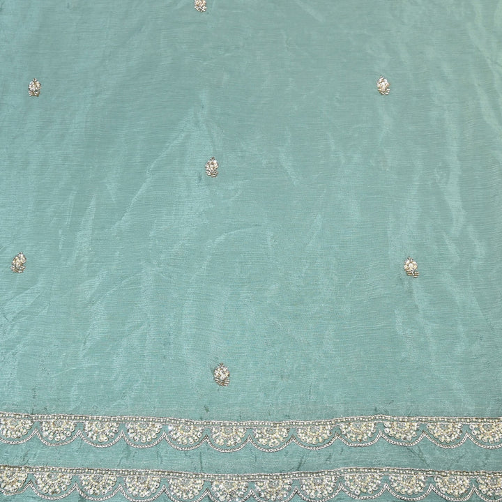 Chinon Moti & Sequence Embroidery Fabric | Designer Fabric - V2652C-4