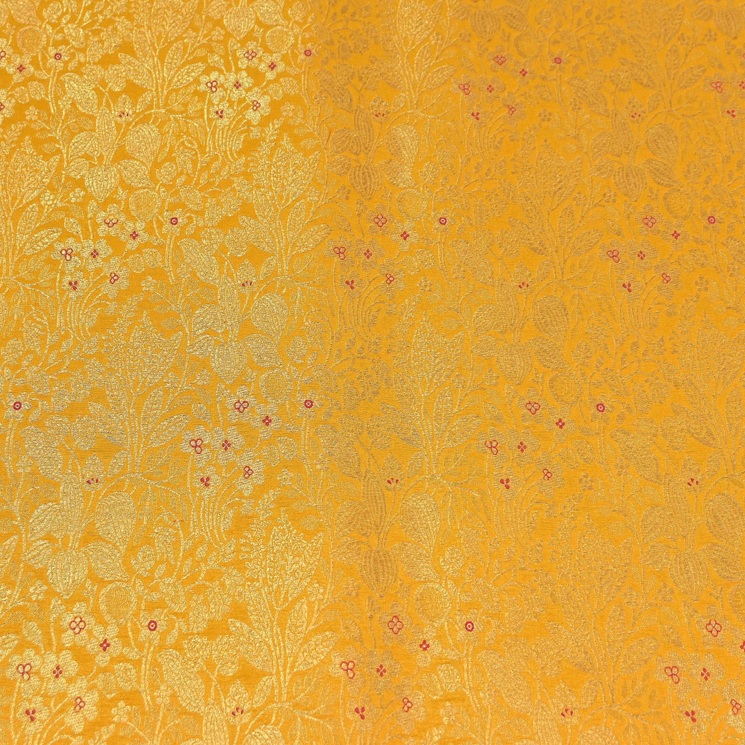 Paudi Mina Jaal Brocade Fabric – Traditional Designer Banarasi-Style Brocade | HSO240-1