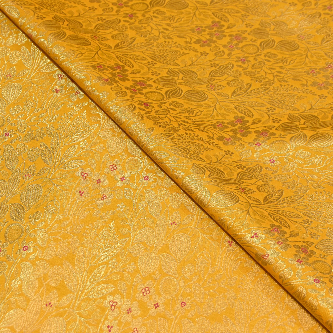 Paudi Mina Jaal Brocade Fabric – Traditional Designer Banarasi-Style Brocade | HSO240-1