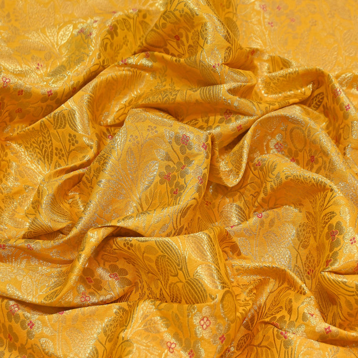 Paudi Mina Jaal Brocade Fabric – Traditional Designer Banarasi-Style Brocade | HSO240-1