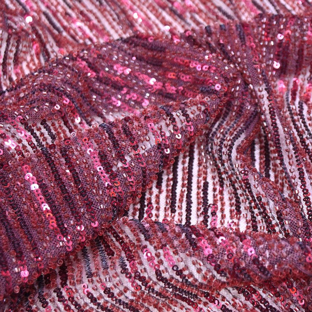 Premium Imported Beaded & Sequin Embroidery Net Fabric 60" | 26447502-01