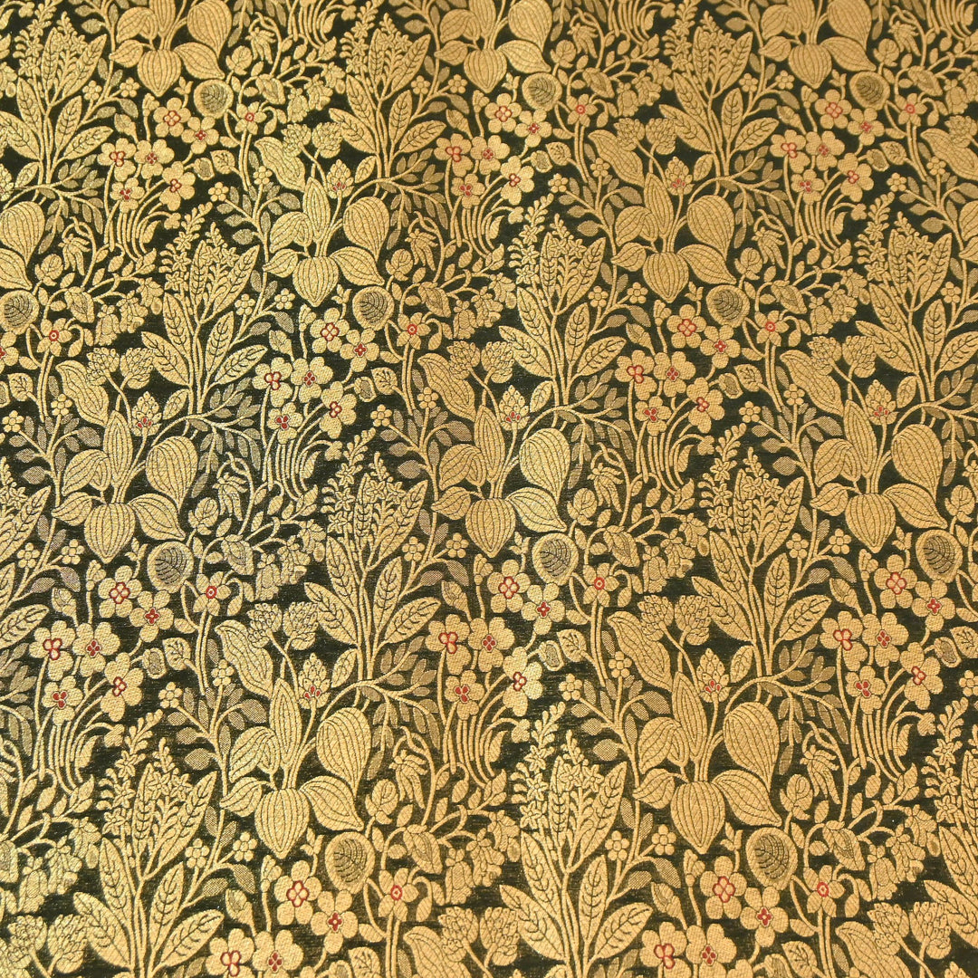 Paudi Mina Jaal Brocade Fabric – Traditional Designer Banarasi-Style Brocade | HSO240-2