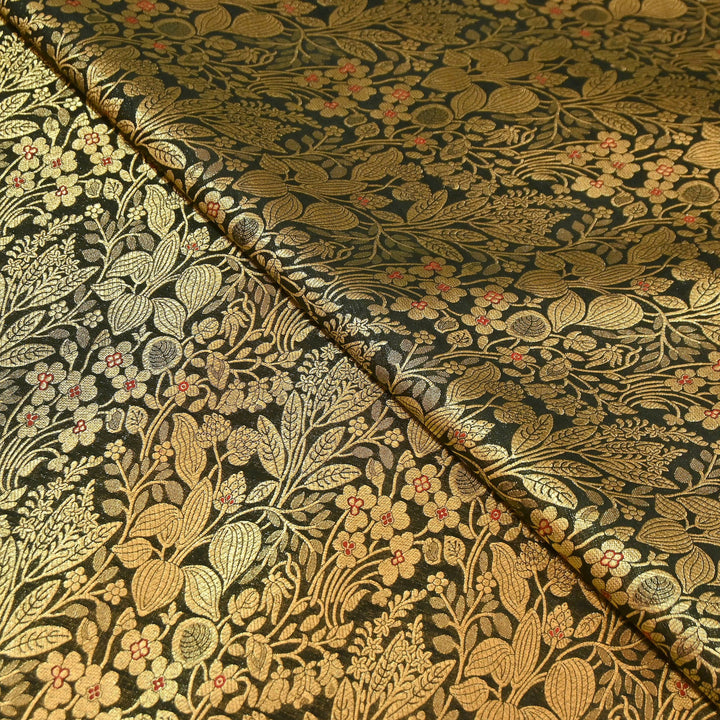 Paudi Mina Jaal Brocade Fabric – Traditional Designer Banarasi-Style Brocade | HSO240-2