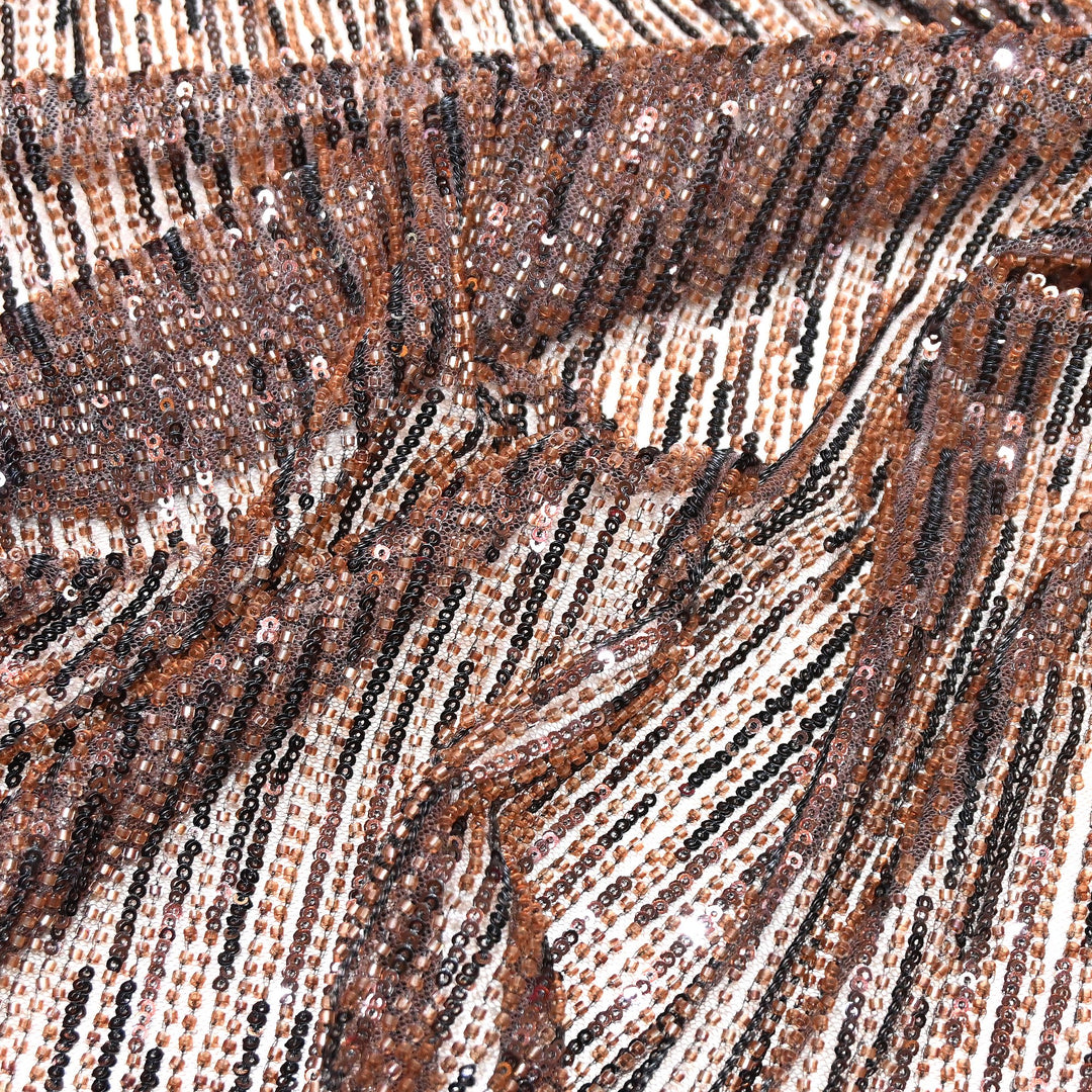 Premium Imported Beaded & Sequin Embroidery Net Fabric 60" | 26447502-02