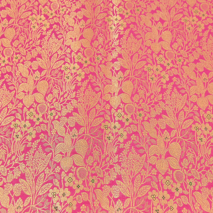 Paudi Mina Jaal Brocade Fabric – Traditional Designer Banarasi-Style Brocade | HSO240-3
