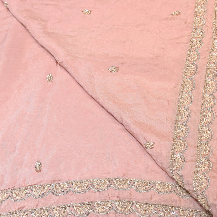 Chinon Moti & Sequence Embroidery Fabric | Designer Fabric - V2652C-5