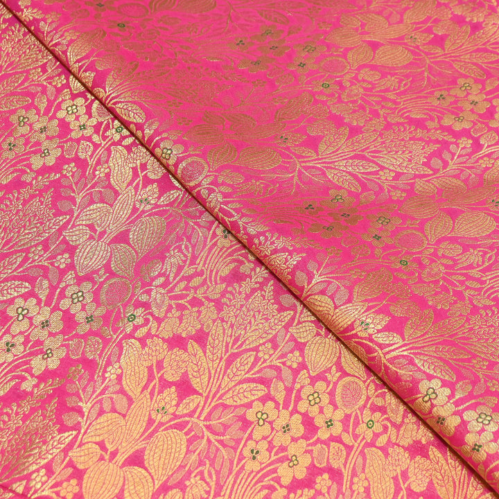 Paudi Mina Jaal Brocade Fabric – Traditional Designer Banarasi-Style Brocade | HSO240-3
