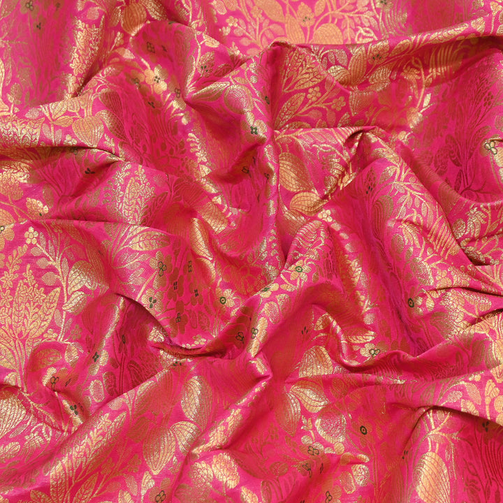 Paudi Mina Jaal Brocade Fabric – Traditional Designer Banarasi-Style Brocade | HSO240-3