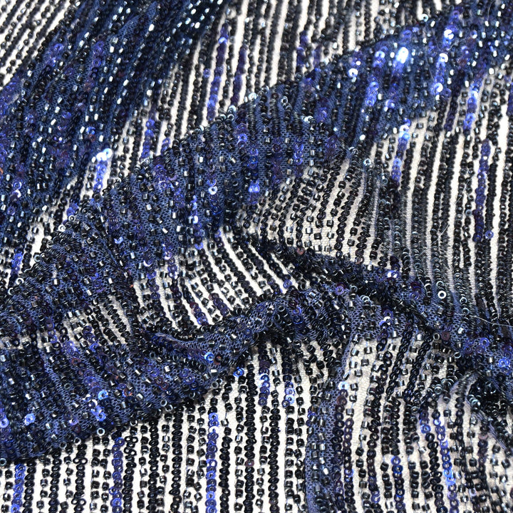 Premium Imported Beaded & Sequin Embroidery Net Fabric 60" | 26447502-03