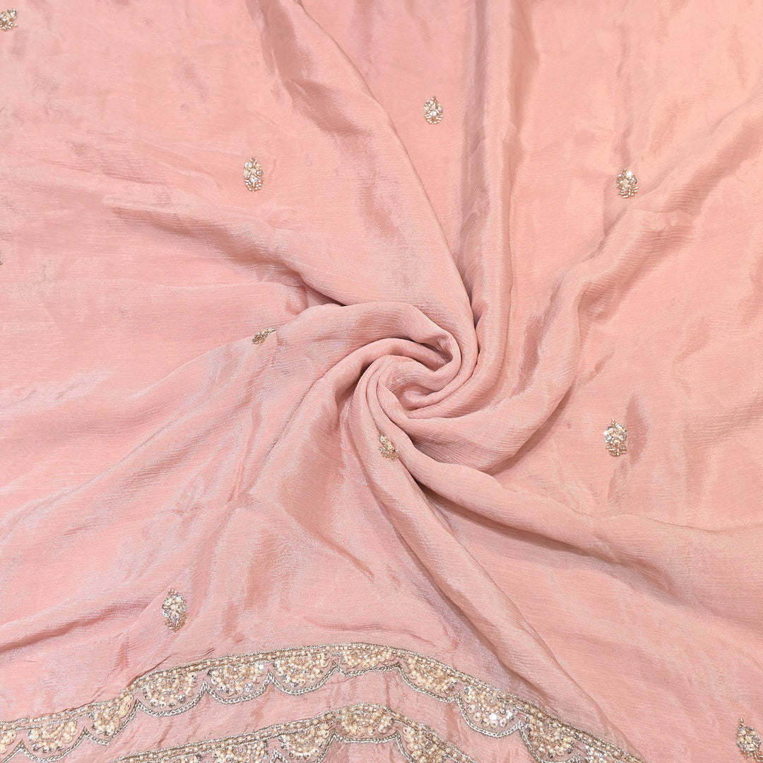Chinon Moti & Sequence Embroidery Fabric | Designer Fabric - V2652C-5