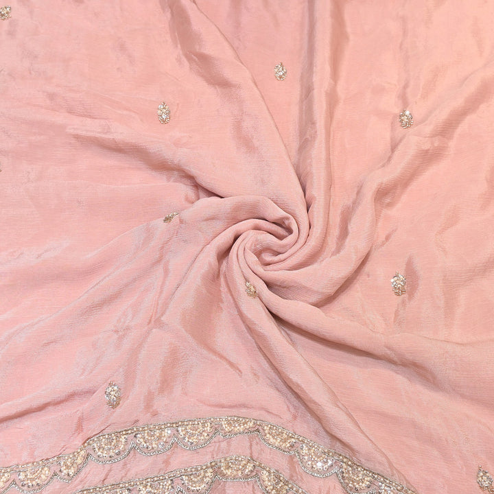 Chinon Moti & Sequence Embroidery Fabric | Designer Fabric - V2652C-5