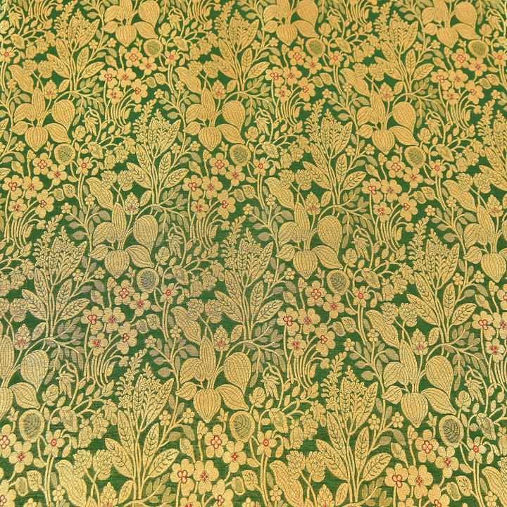 Paudi Mina Jaal Brocade Fabric – Traditional Designer Banarasi-Style Brocade | HSO240-4
