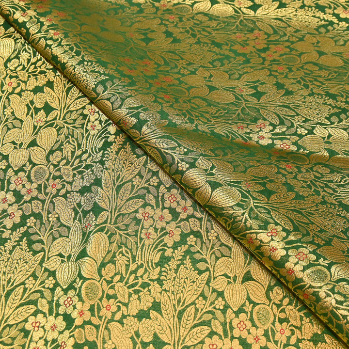 Paudi Mina Jaal Brocade Fabric – Traditional Designer Banarasi-Style Brocade | HSO240-4
