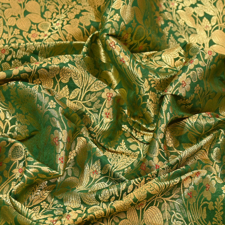 Paudi Mina Jaal Brocade Fabric – Traditional Designer Banarasi-Style Brocade | HSO240-4
