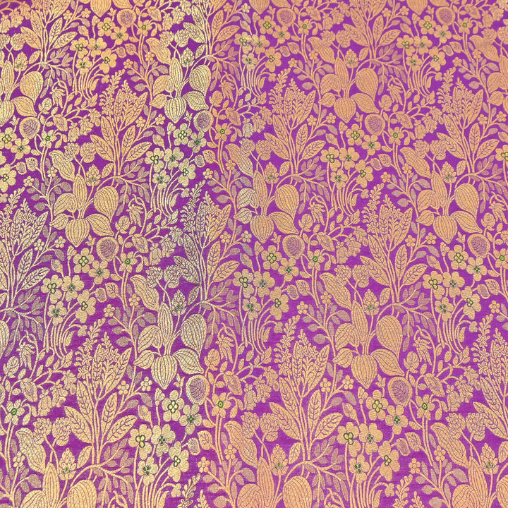 Paudi Mina Jaal Brocade Fabric – Traditional Designer Banarasi-Style Brocade | HSO240-5