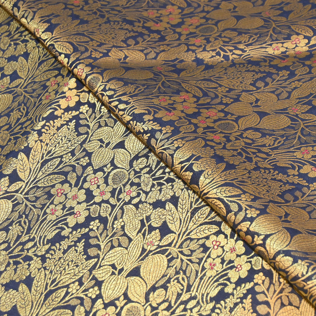 Paudi Mina Jaal Brocade Fabric – Traditional Designer Banarasi-Style Brocade | HSO240-6