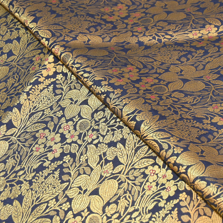 Paudi Mina Jaal Brocade Fabric – Traditional Designer Banarasi-Style Brocade | HSO240-6