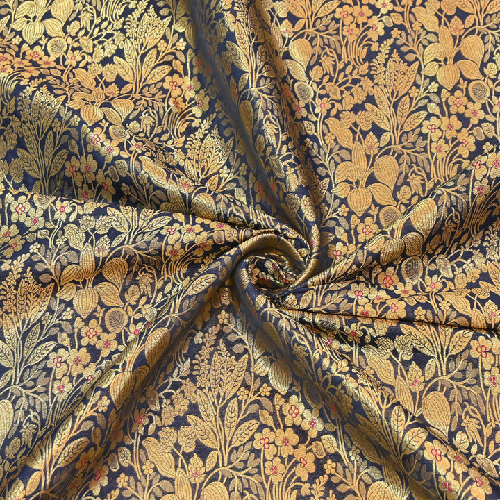 Paudi Mina Jaal Brocade Fabric – Traditional Designer Banarasi-Style Brocade | HSO240-6