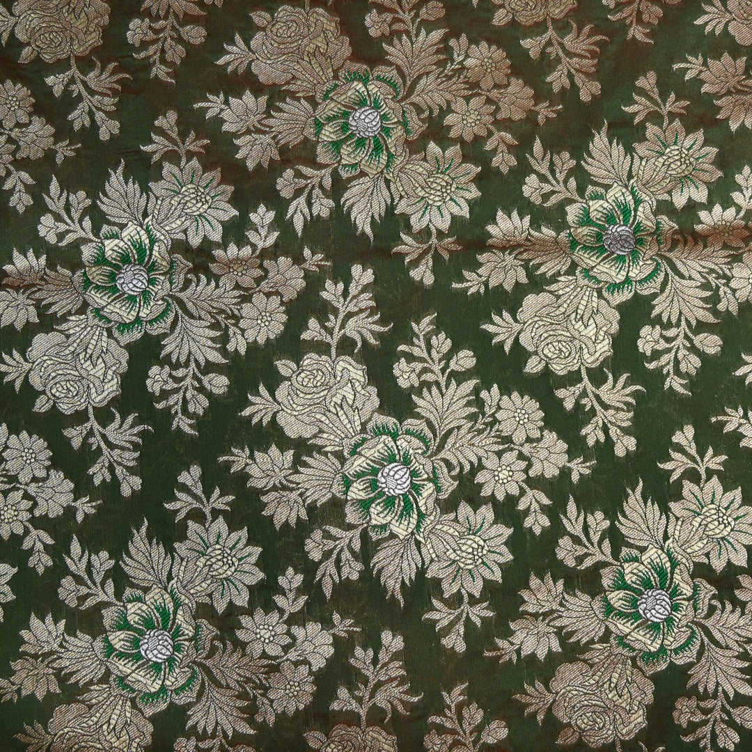 Semi Katan Silk Zari Brocade Fabrics