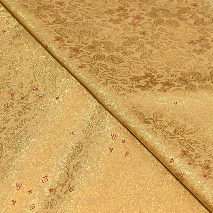 Paudi Mina Jaal Brocade Fabric – Traditional Designer Banarasi-Style Brocade | HSO240-7