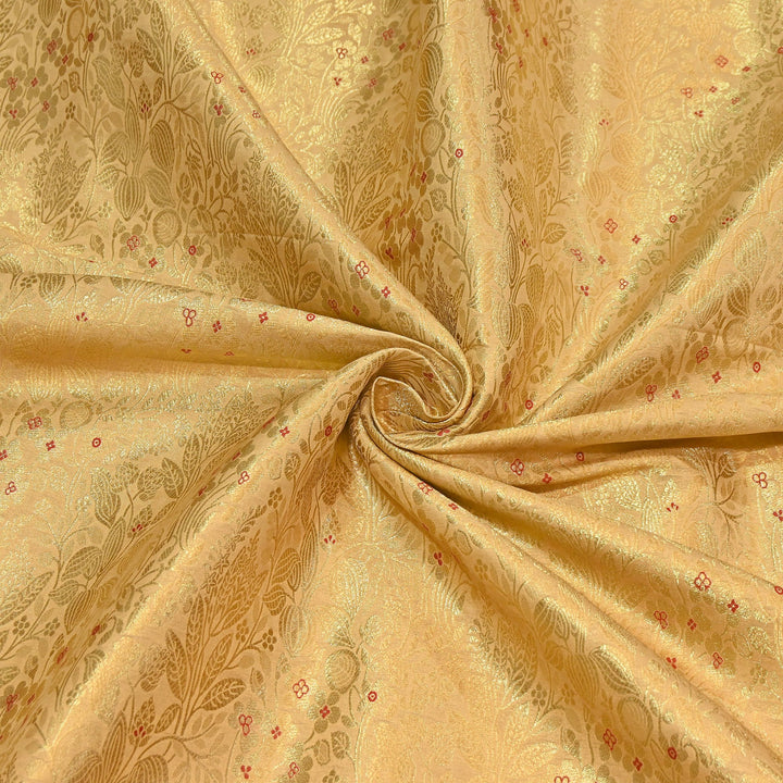 Paudi Mina Jaal Brocade Fabric – Traditional Designer Banarasi-Style Brocade | HSO240-7