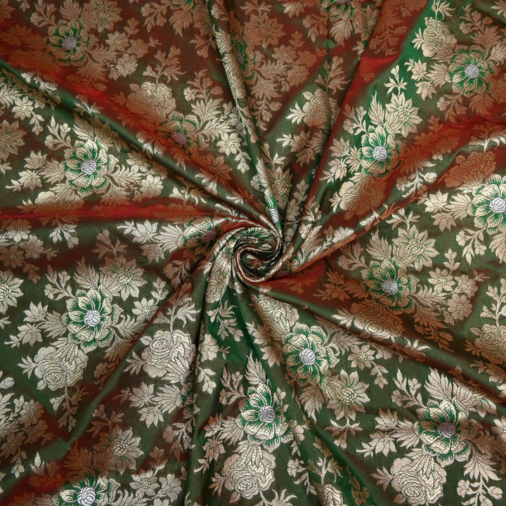 Semi Katan Silk Zari Brocade Fabrics