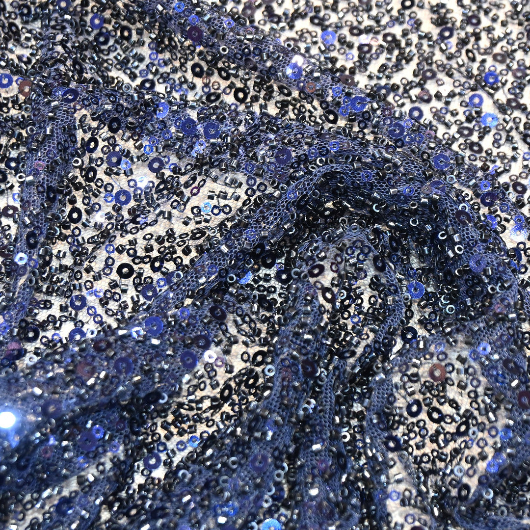 Premium Imported Beaded & Sequin Embroidery Net Fabric 60" | 26367501-02