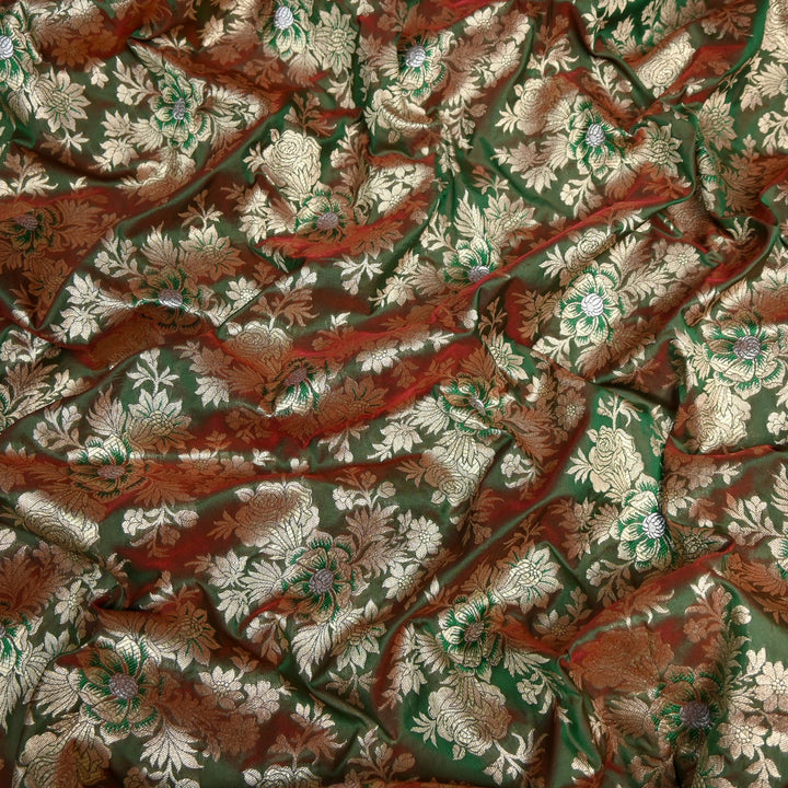 Semi Katan Silk Zari Brocade Fabrics
