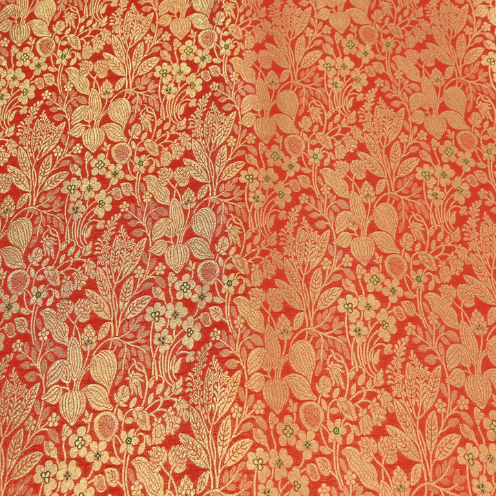 Paudi Mina Jaal Brocade Fabric – Traditional Designer Banarasi-Style Brocade | HSO240-8