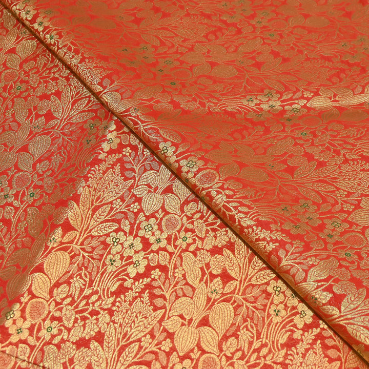 Paudi Mina Jaal Brocade Fabric – Traditional Designer Banarasi-Style Brocade | HSO240-8