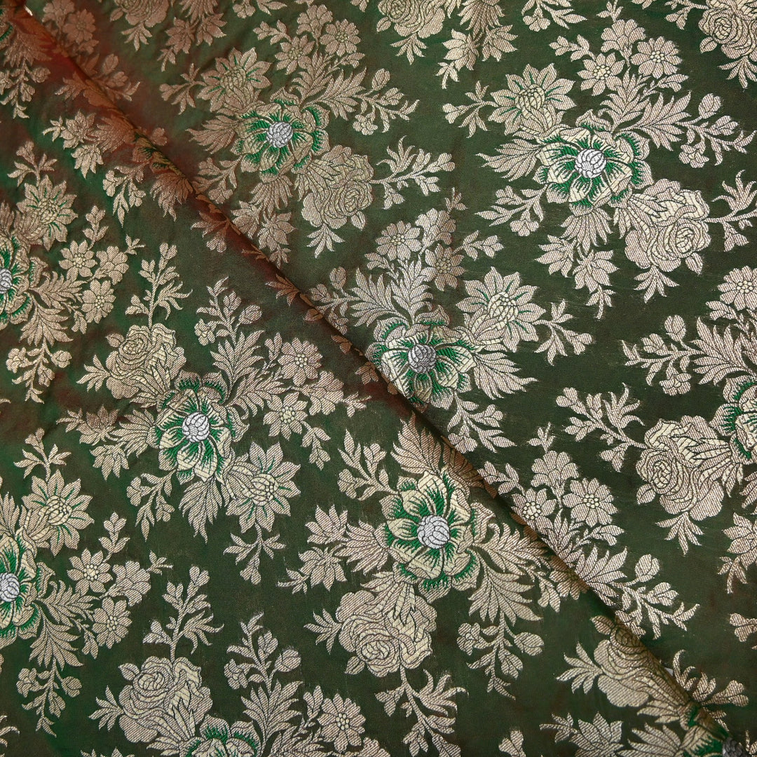 Semi Katan Silk Zari Brocade Fabrics