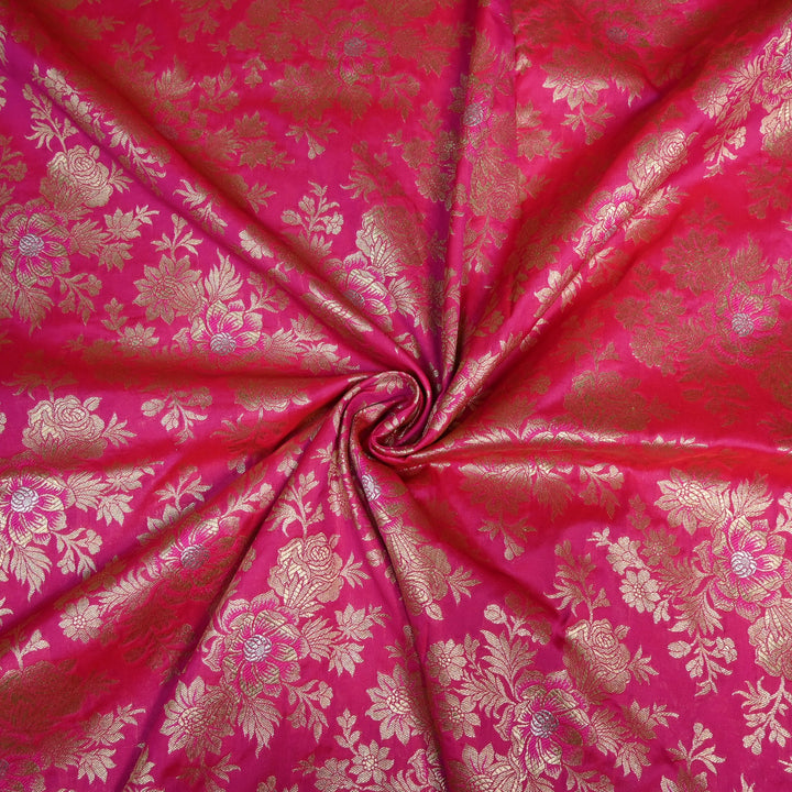 Semi Katan Silk Zari Brocade Fabrics