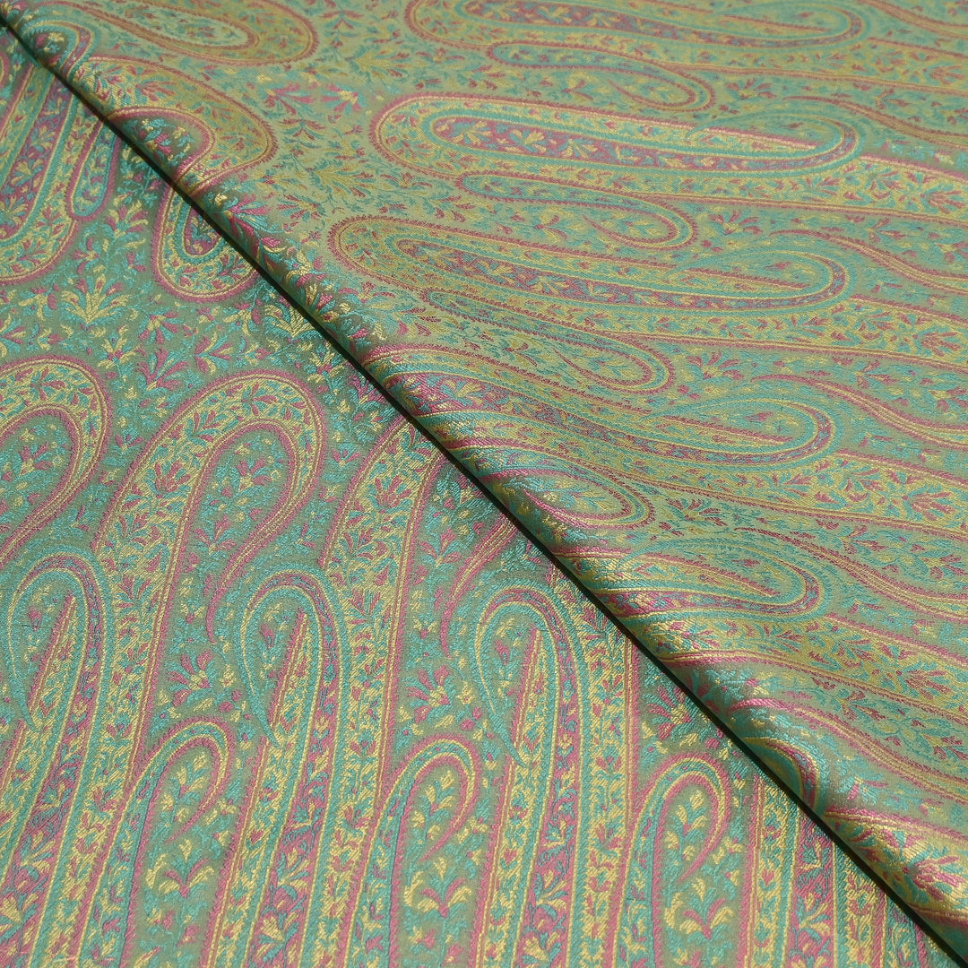 Resham Tehra Tanchui Brocade Fabric – Premium Traditional Designer Silk Brocade | HS0250-1