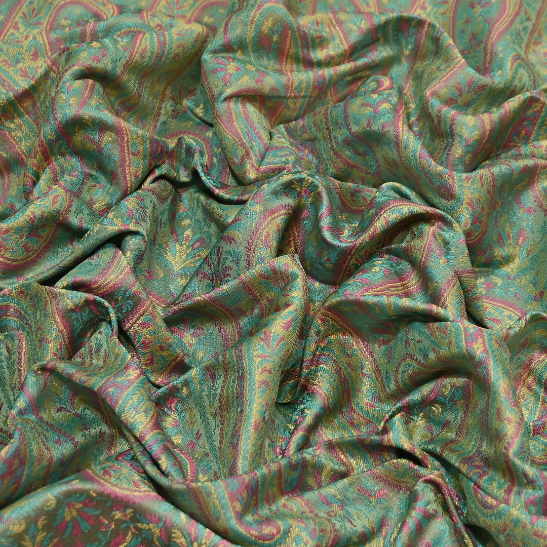 Resham Tehra Tanchui Brocade Fabric – Premium Traditional Designer Silk Brocade | HS0250-1
