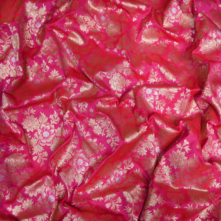 Semi Katan Silk Zari Brocade Fabrics