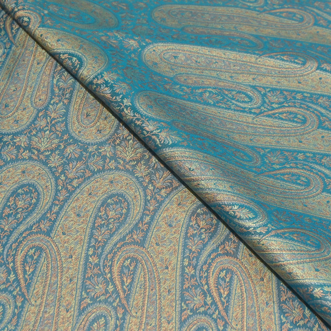 Resham Tehra Tanchui Brocade Fabric – Premium Traditional Designer Silk Brocade | HS0250-2