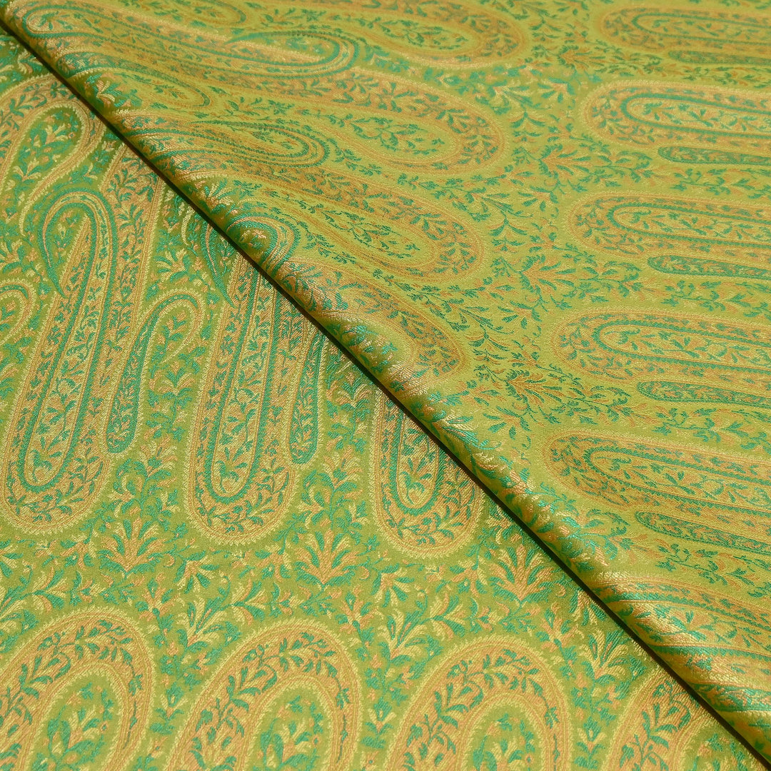 Resham Tehra Tanchui Brocade Fabric – Premium Traditional Designer Silk Brocade | HS0250-3