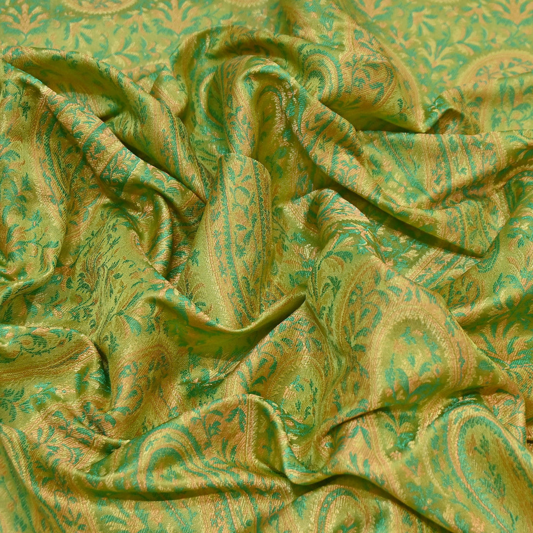 Resham Tehra Tanchui Brocade Fabric – Premium Traditional Designer Silk Brocade | HS0250-3